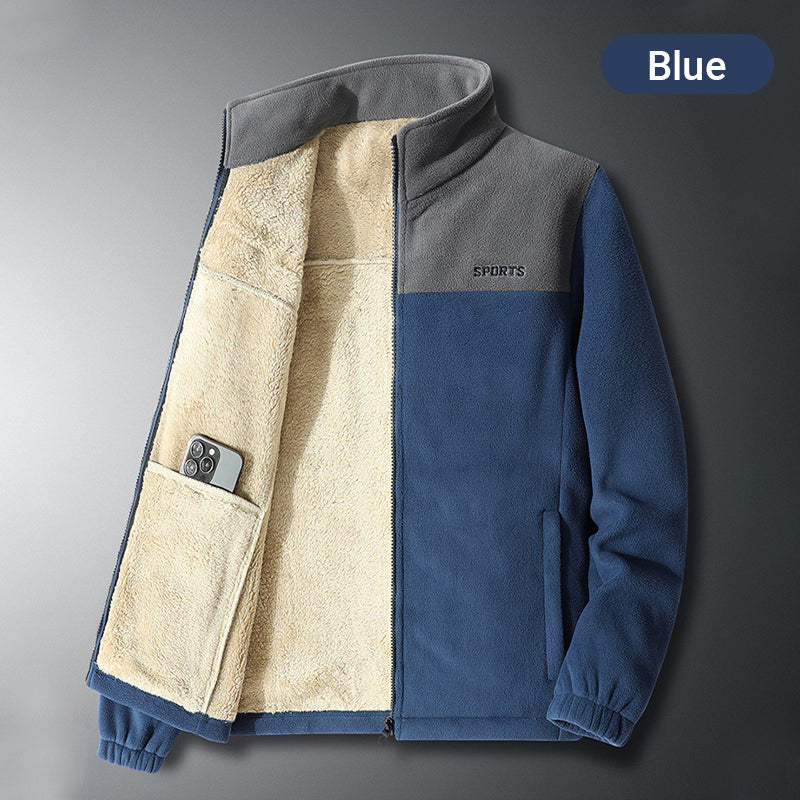 Veste chaude entièrement zippée pour homme