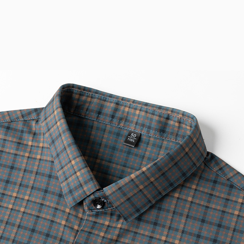 Chemise à carreaux décontractée à manches courtes pour hommes