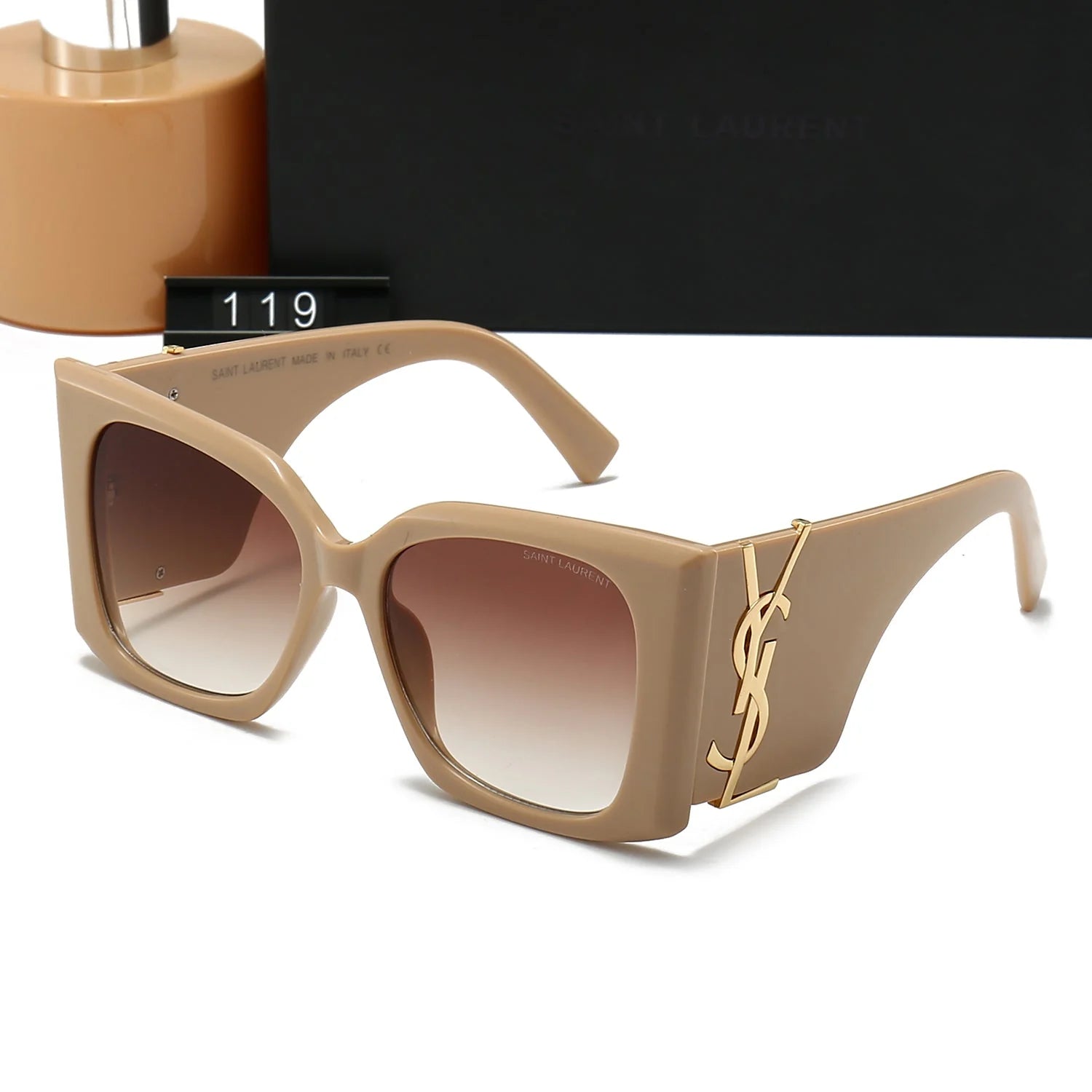 Lunettes de soleil à grande monture de luxe
