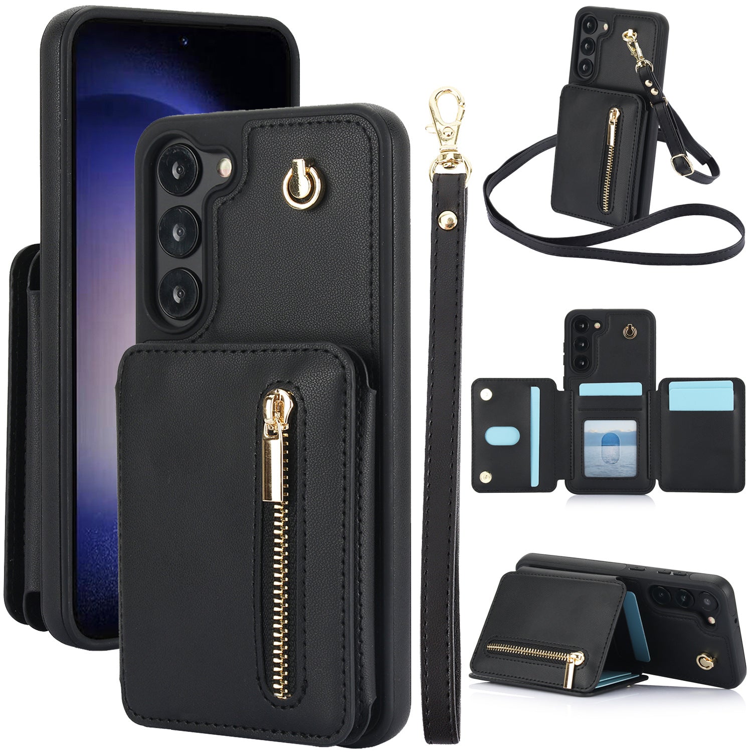 Funda de Cuero con Cartera y Bandolera - Vinton Classics
