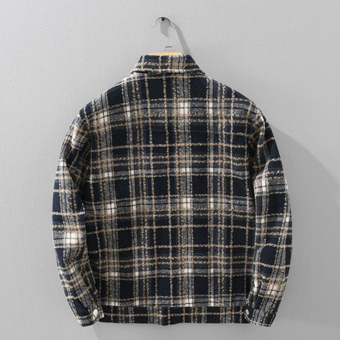 Veste à Carreaux Ambrée Vintage