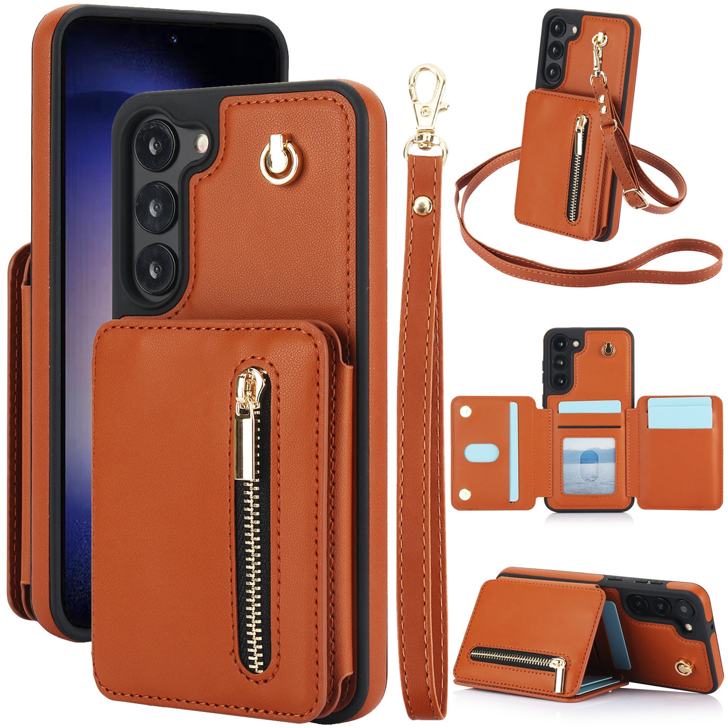 Funda de Cuero con Cartera y Bandolera - Vinton Classics