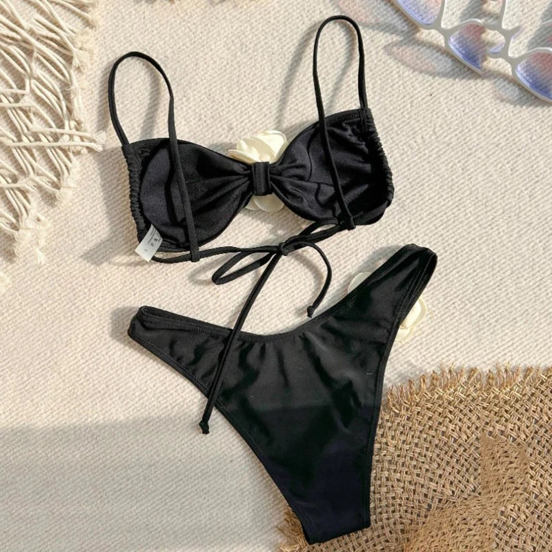 Flower Bandeau Bikini - Vinton Classics