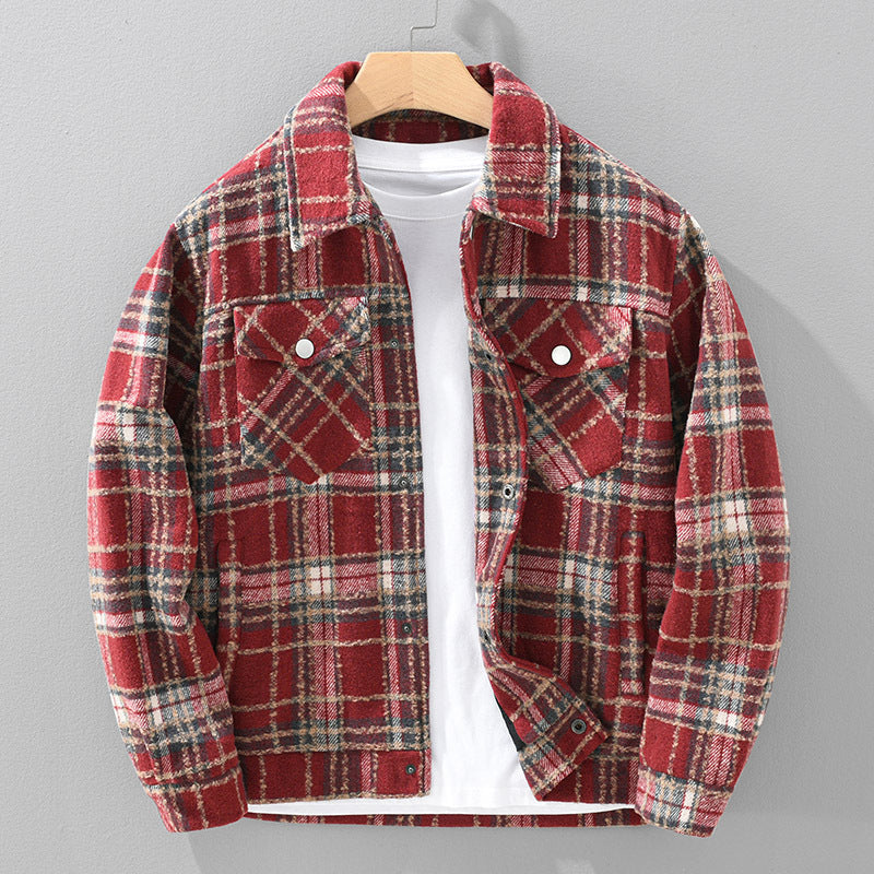 Veste à Carreaux Ambrée Vintage