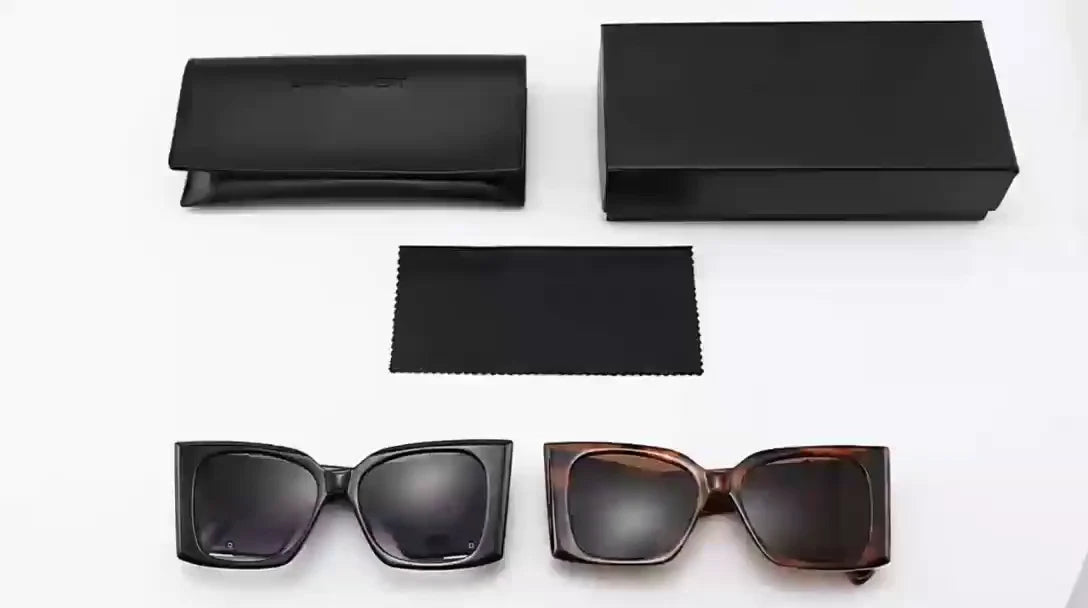 Lunettes de soleil à grande monture de luxe