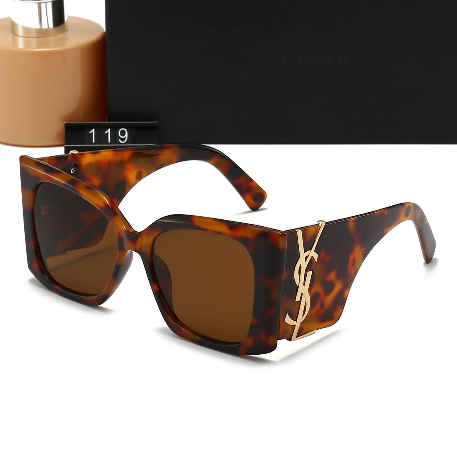Lunettes de soleil à grande monture de luxe