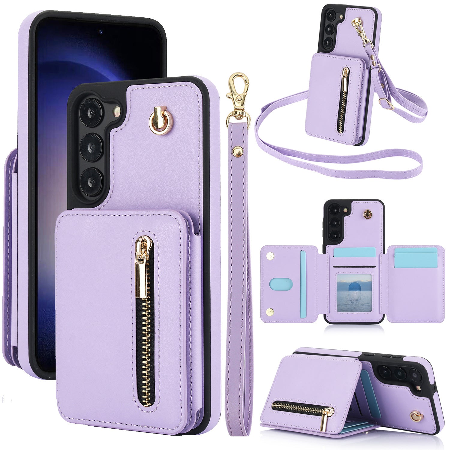 Funda de Cuero con Cartera y Bandolera - Vinton Classics