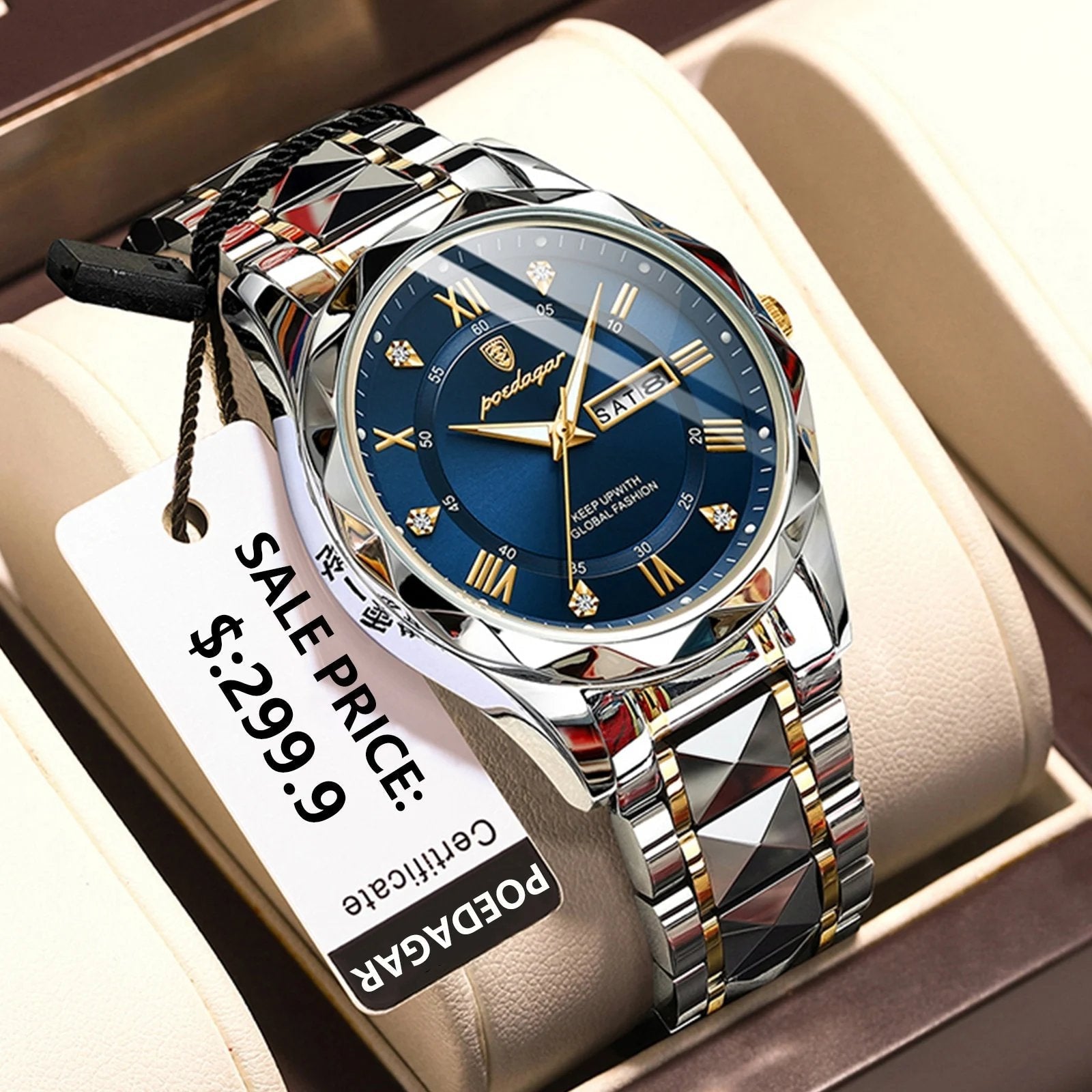 【🔥 1 acheté = 3 offerts】Montre lumineuse étanche de luxe pour hommes de grande marque