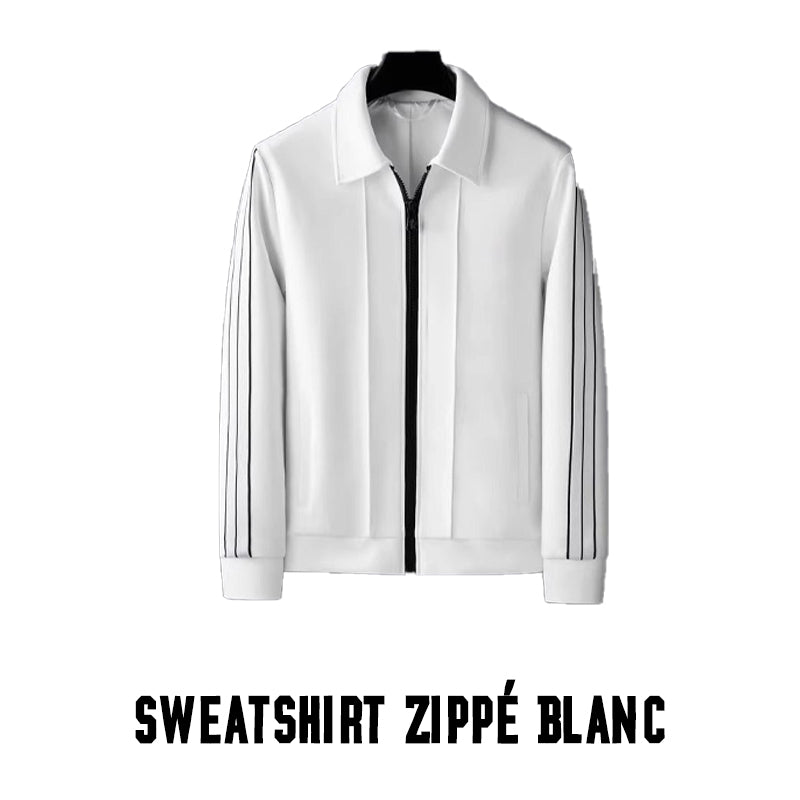 Camisa de sudadera y pantalones con cremallera tendencia para hombres