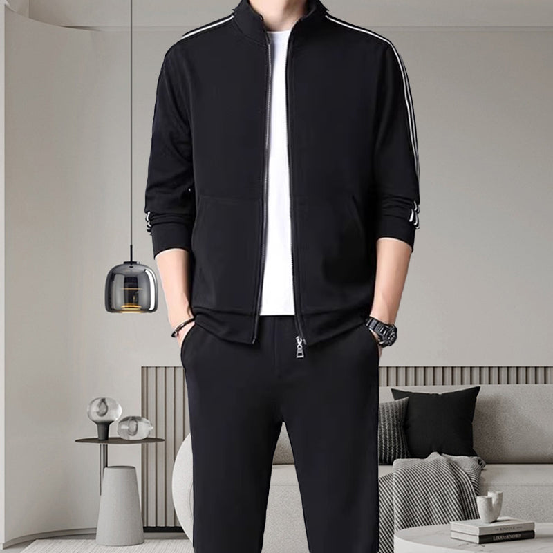 Camisa de sudadera y pantalones con cremallera tendencia para hombres