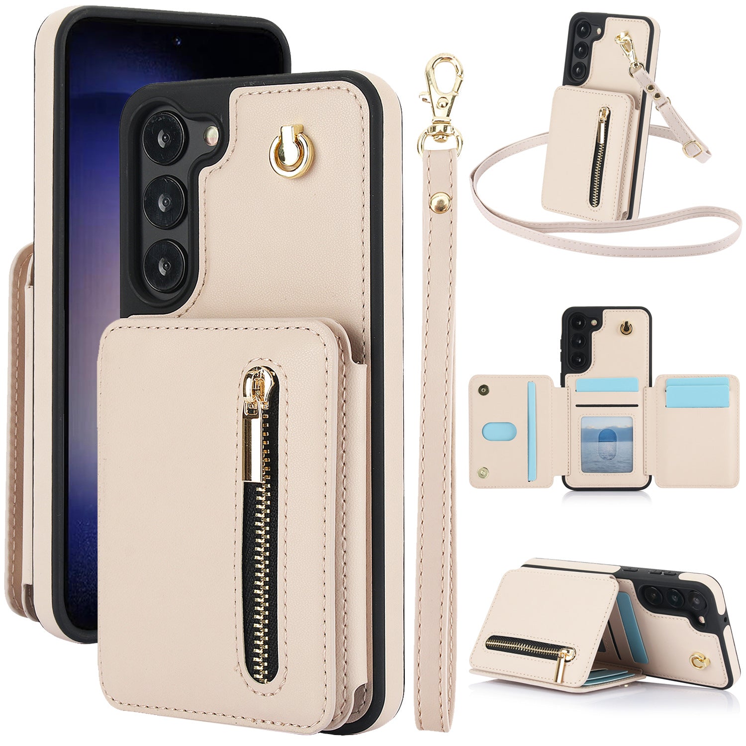 Funda de Cuero con Cartera y Bandolera - Vinton Classics