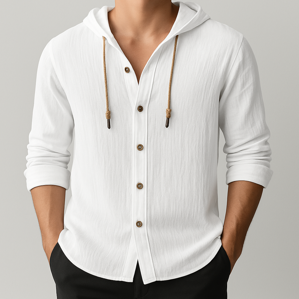 Chemise à capuche en lin Marino
