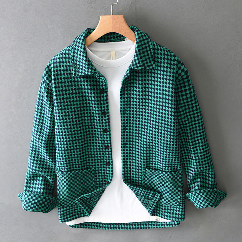 Veste Rustique à Motif Pied-de-Poule