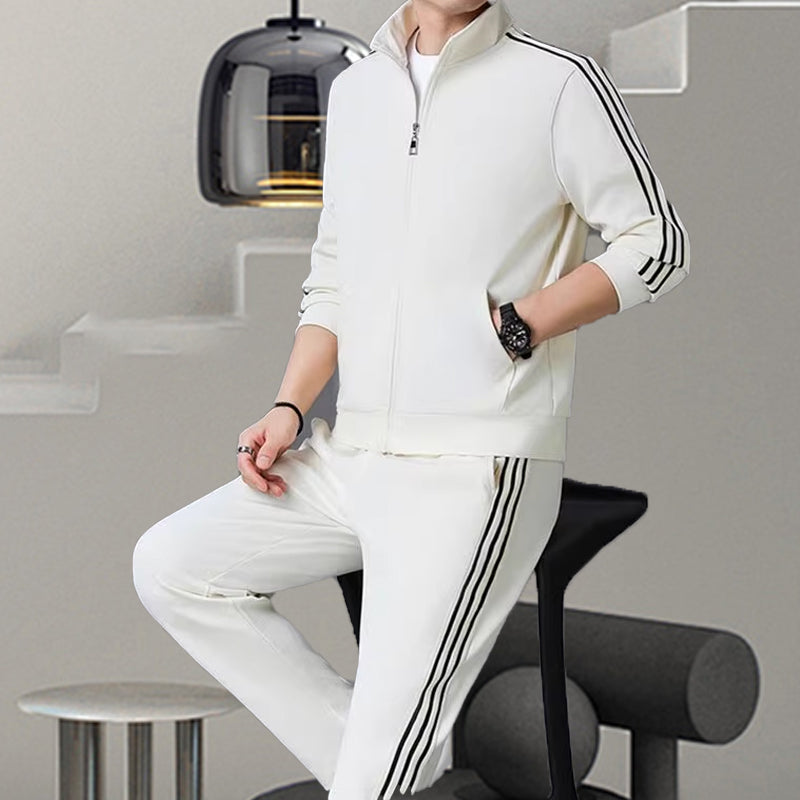 Camisa de sudadera y pantalones con cremallera tendencia para hombres
