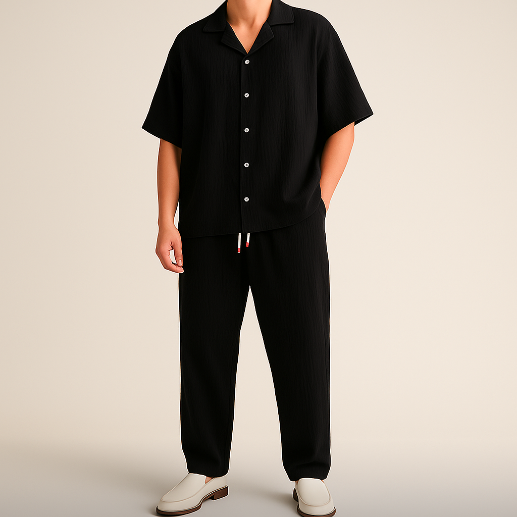 Ensemble oversize en lin Cavari