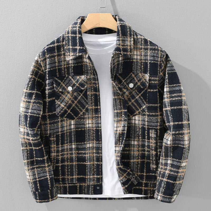 Veste à Carreaux Ambrée Vintage