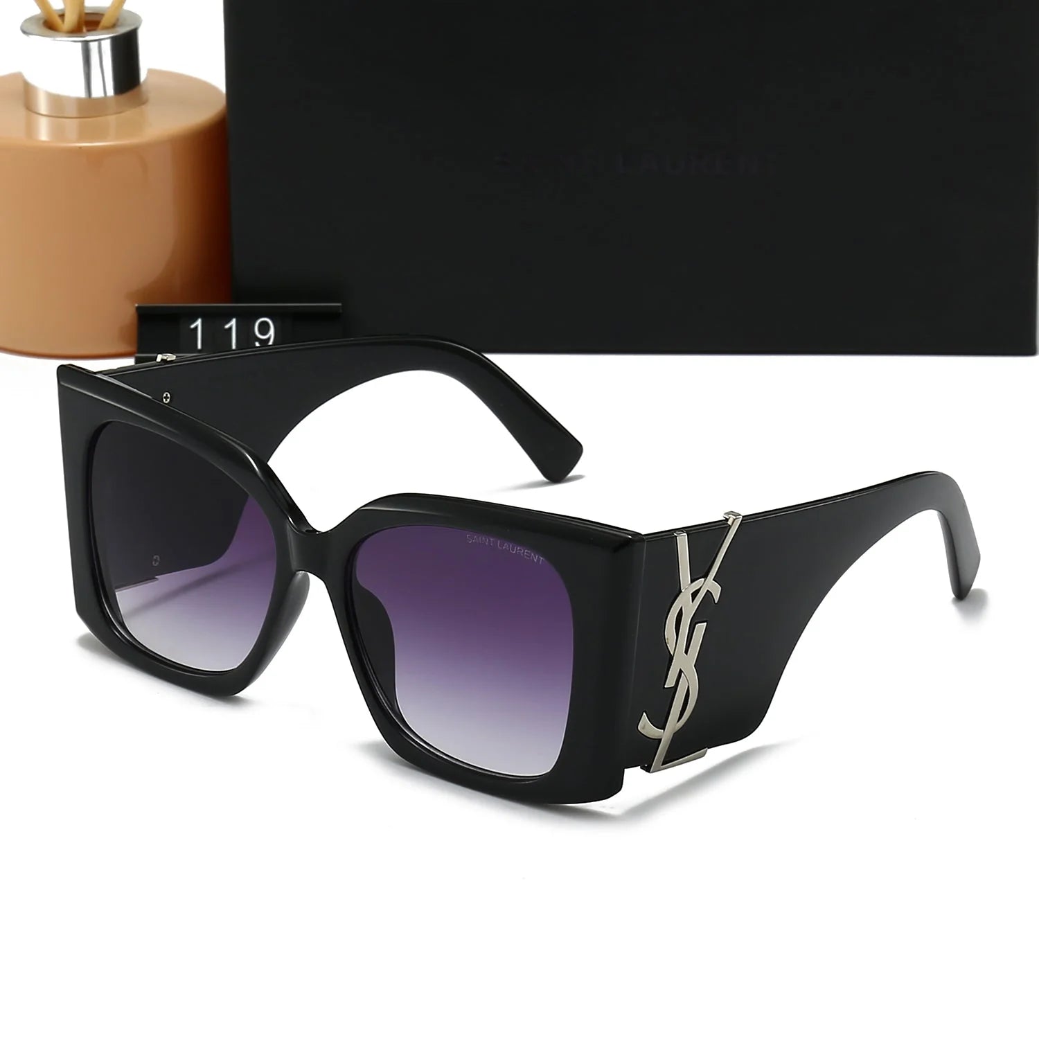 Lunettes de soleil à grande monture de luxe