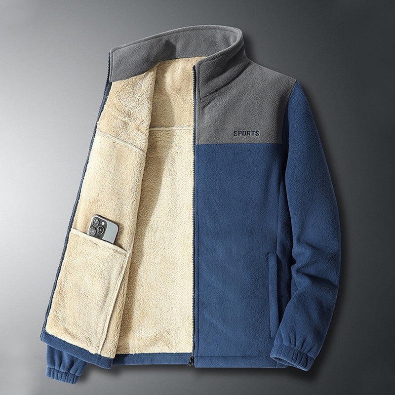 Veste chaude entièrement zippée pour homme
