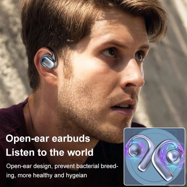 Écouteurs Bluetooth numériques sans fil à conduction osseuse TWS