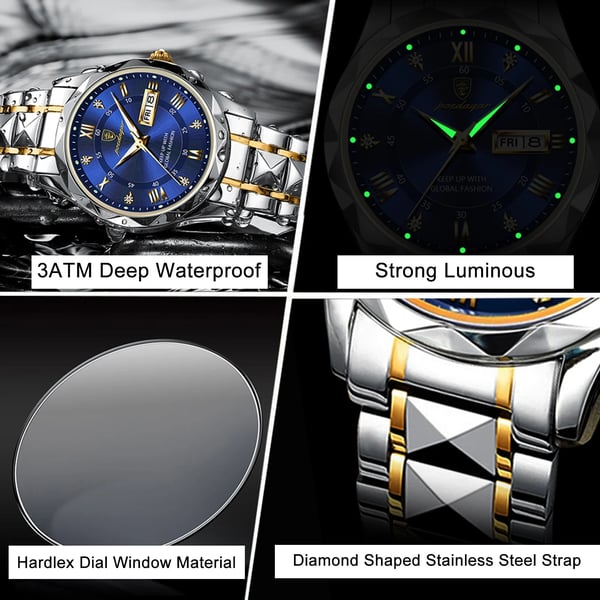 【🔥 1 acheté = 3 offerts】Montre lumineuse étanche de luxe pour hommes de grande marque