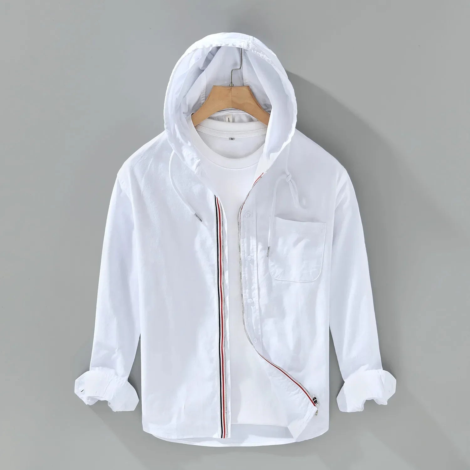 Surchemise à Capuche Zippée en Lin
