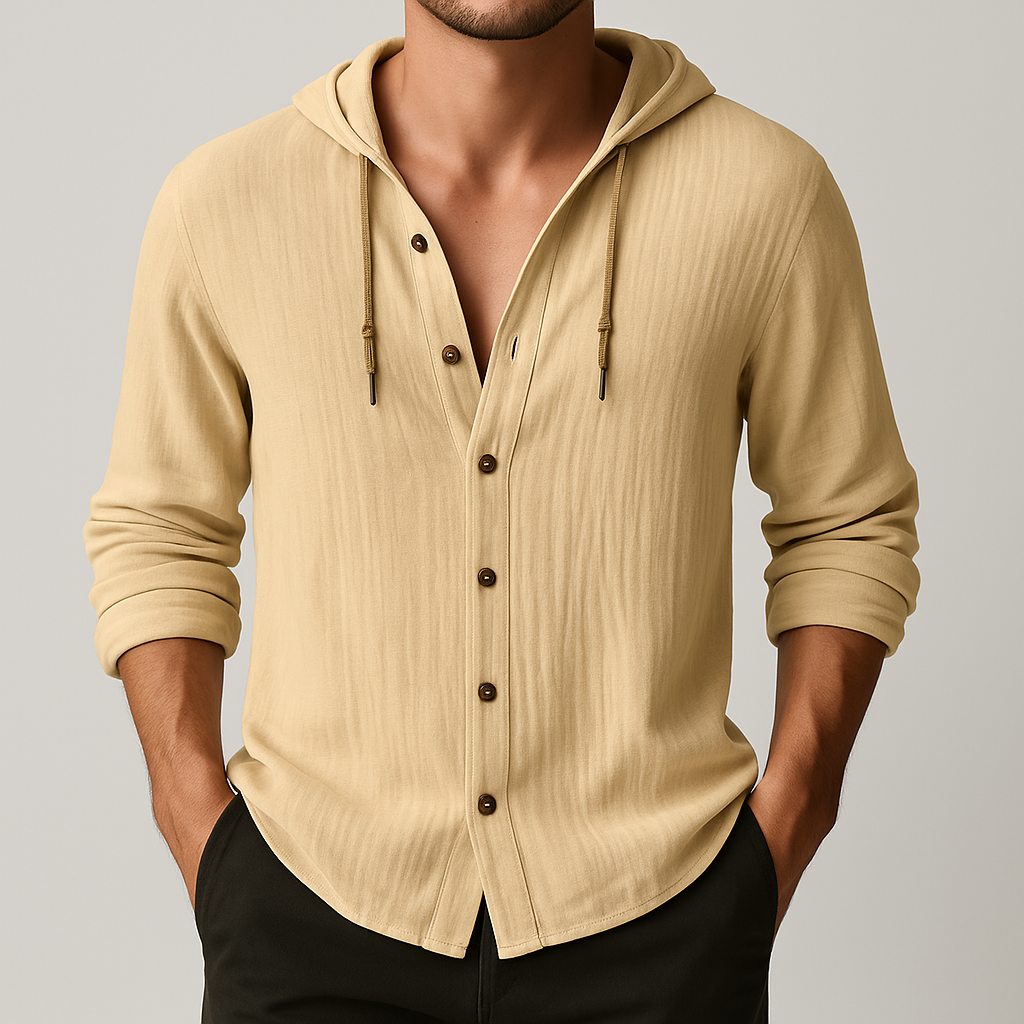 Chemise à capuche en lin Marino