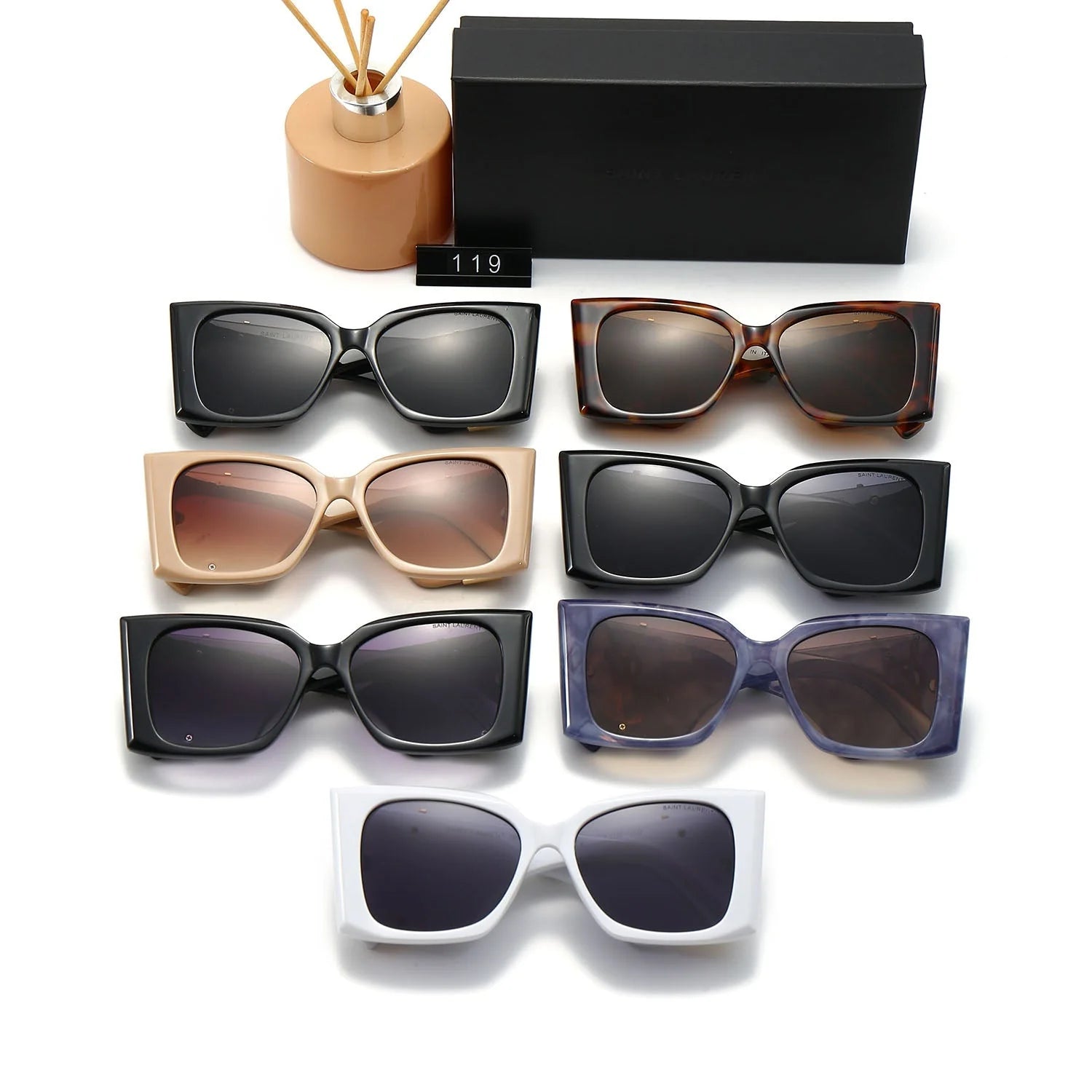 Lunettes de soleil à grande monture de luxe
