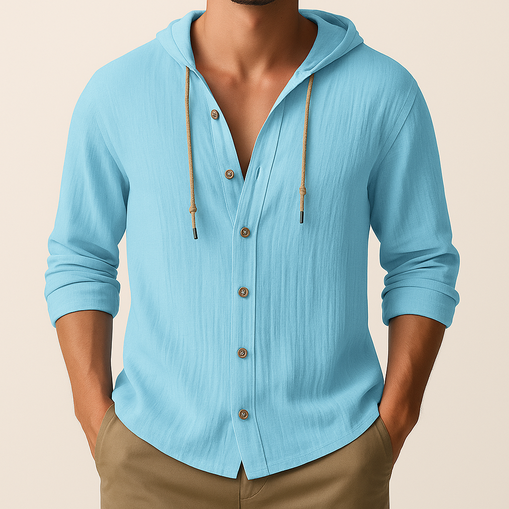 Chemise à capuche en lin Marino