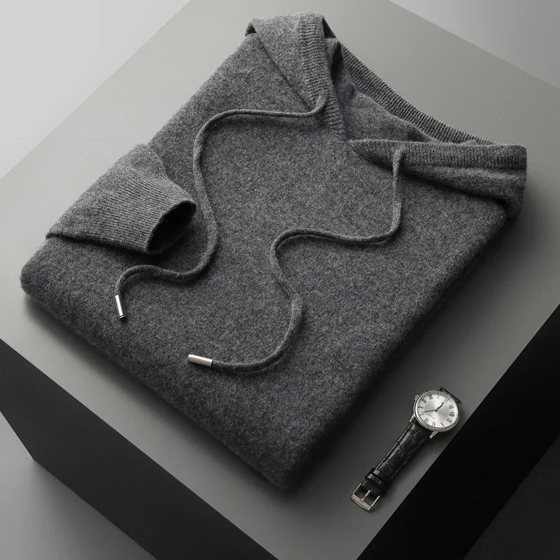 Pull à Capuche en Laine Mérinos – Halden