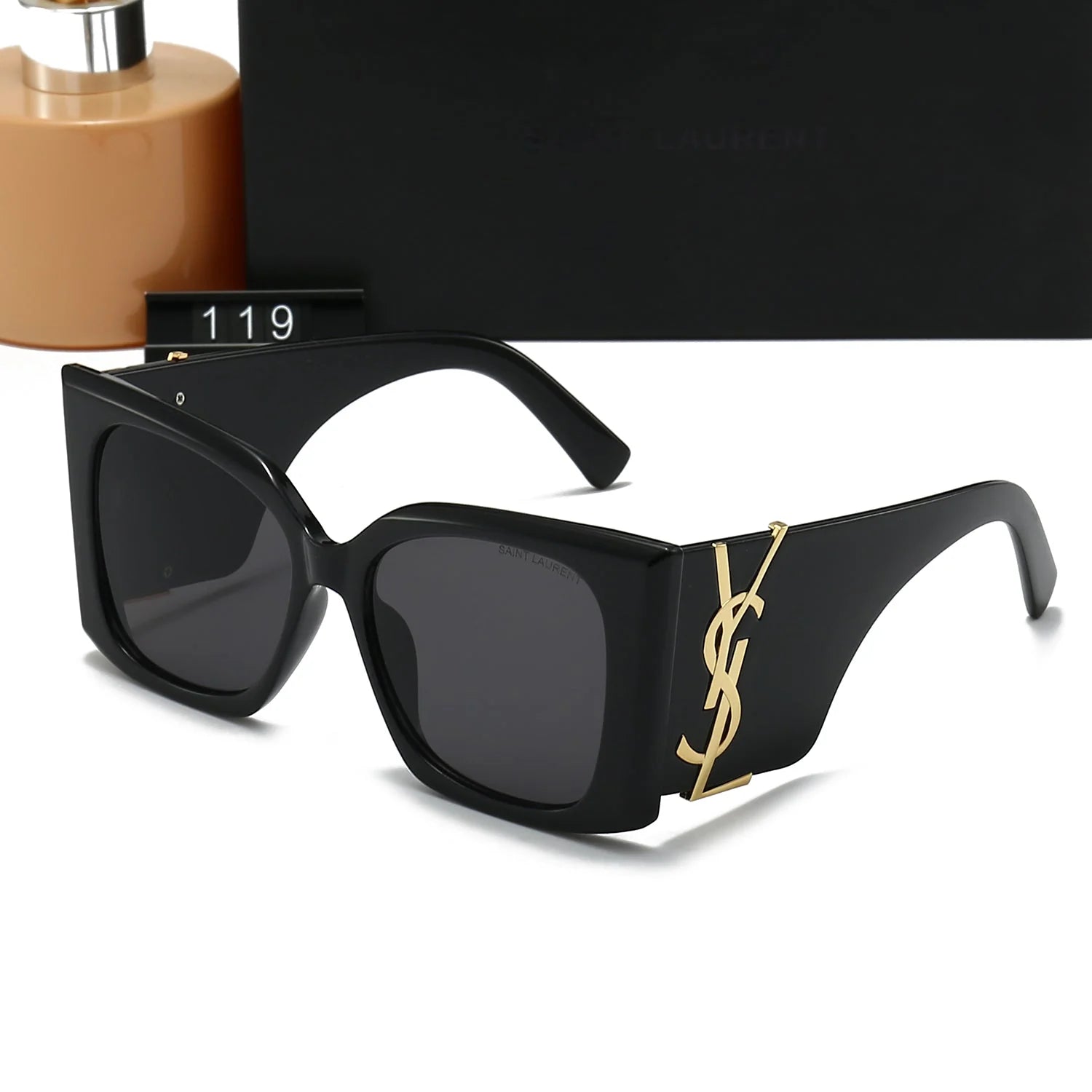 Lunettes de soleil à grande monture de luxe