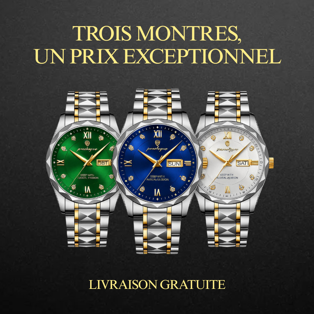 【🔥 1 acheté = 3 offerts】Montre lumineuse étanche de luxe pour hommes de grande marque