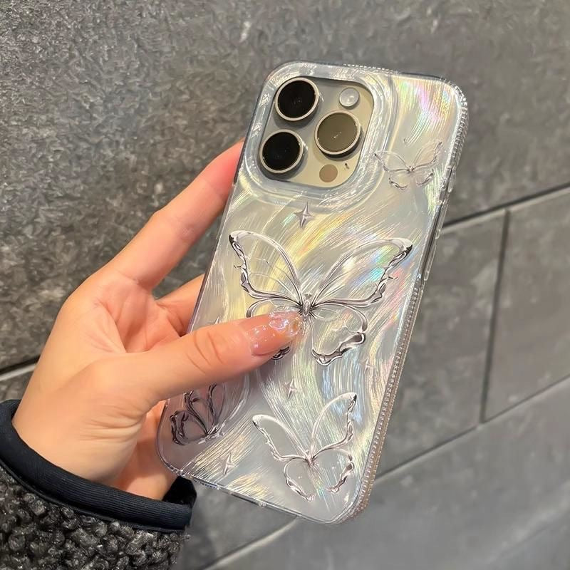 Étui Papillon Céleste – Effet Holographique & Relief 3D