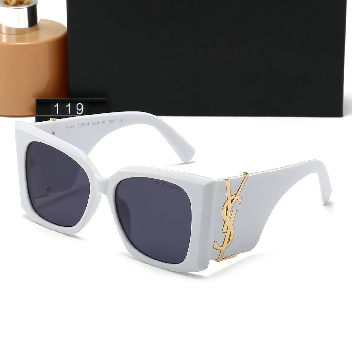 Lunettes de soleil à grande monture de luxe