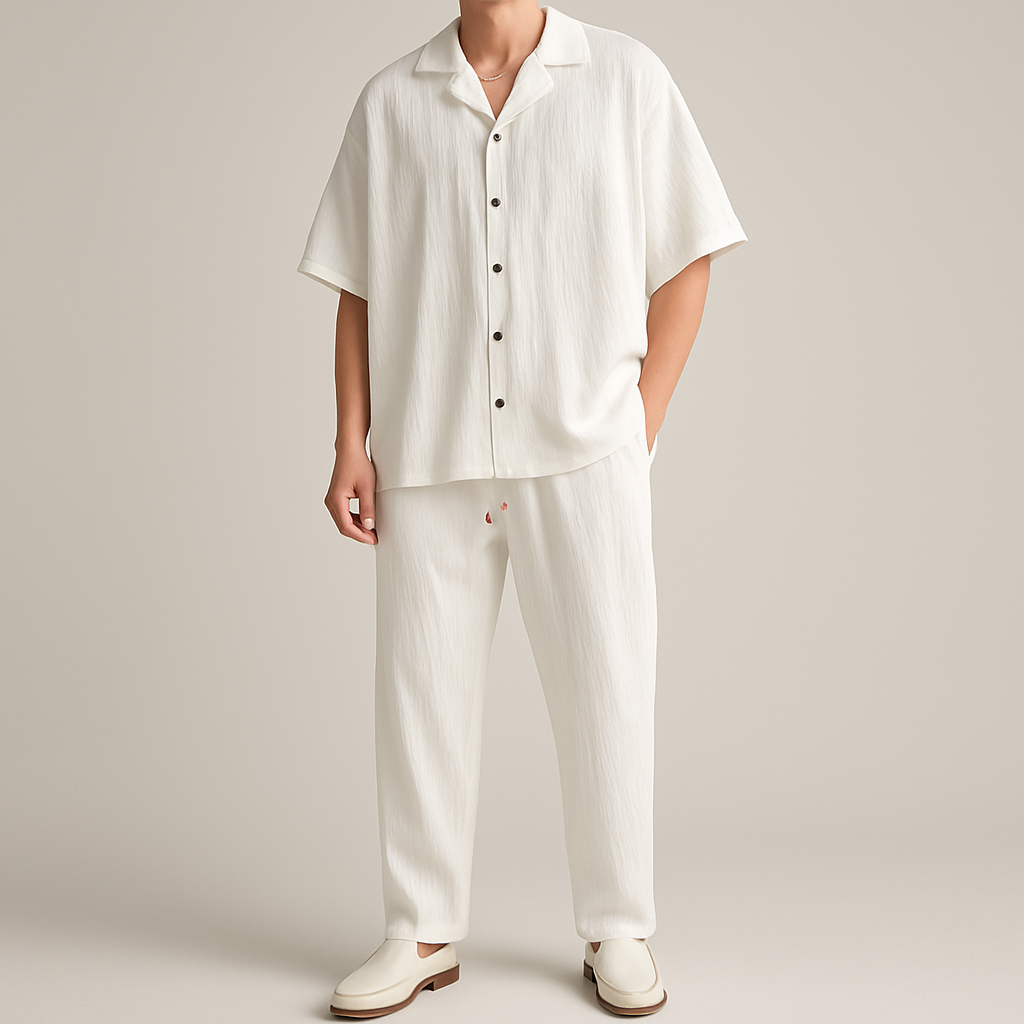 Ensemble oversize en lin Cavari