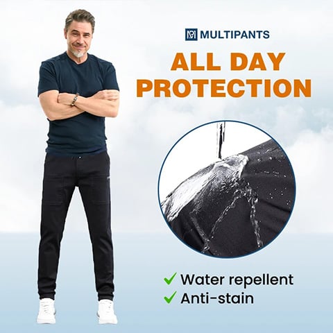 50% DE RÉDUCTION🥰 MultiPants - Pantalon cargo résistant avec une grande élasticité et plusieurs poches