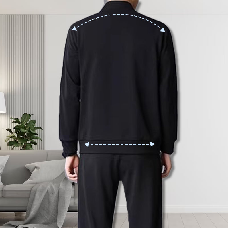 Camisa de sudadera y pantalones con cremallera tendencia para hombres