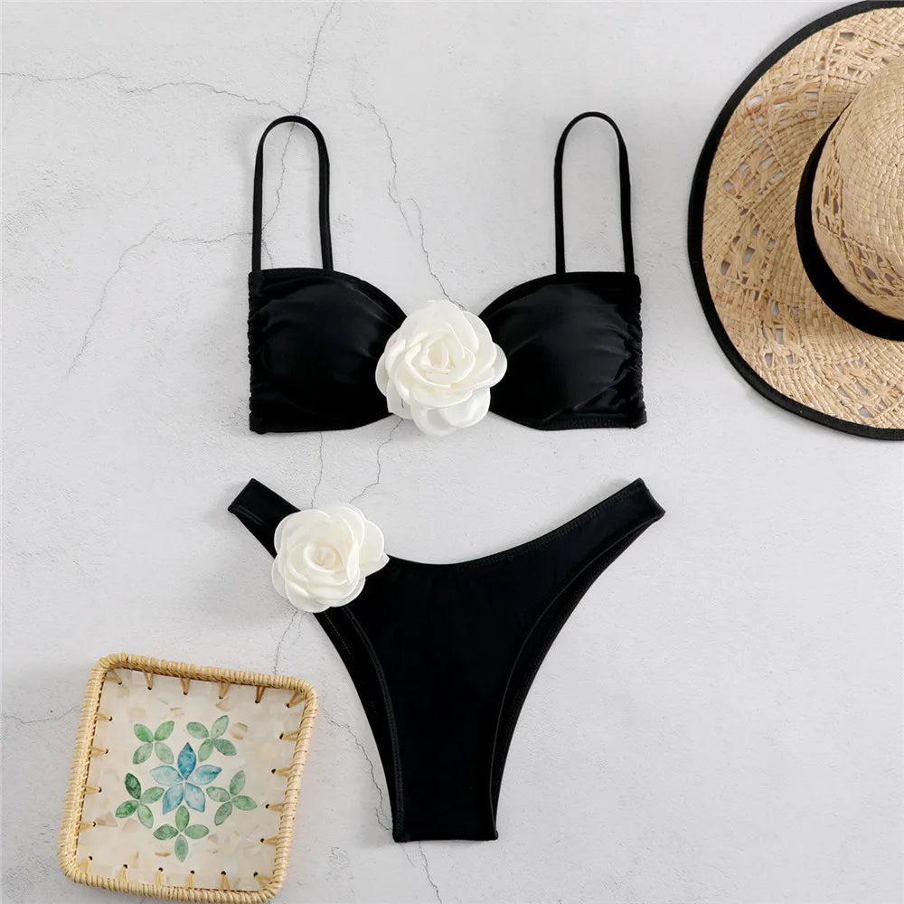 Flower Bandeau Bikini - Vinton Classics