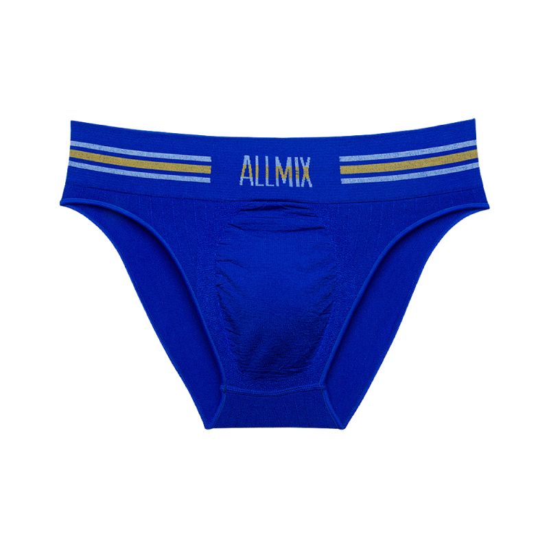【Buy 3 Get 2 Free】Men's Sexy Seamless Colorful Striped Low Rise Letter Briefs