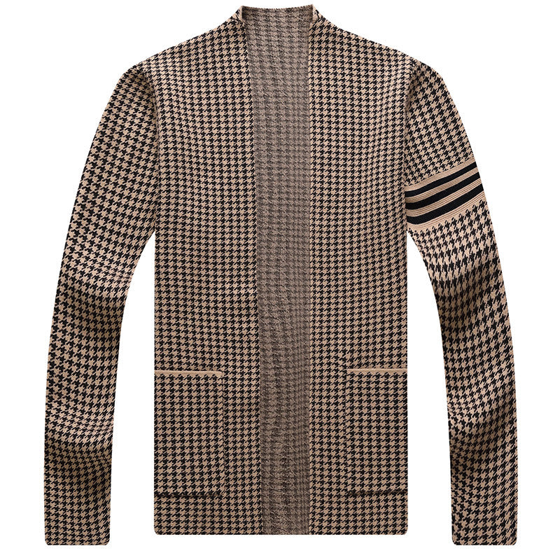 Veste pull tricoté décontractée de style coréen pour hommes, printemps et automne
