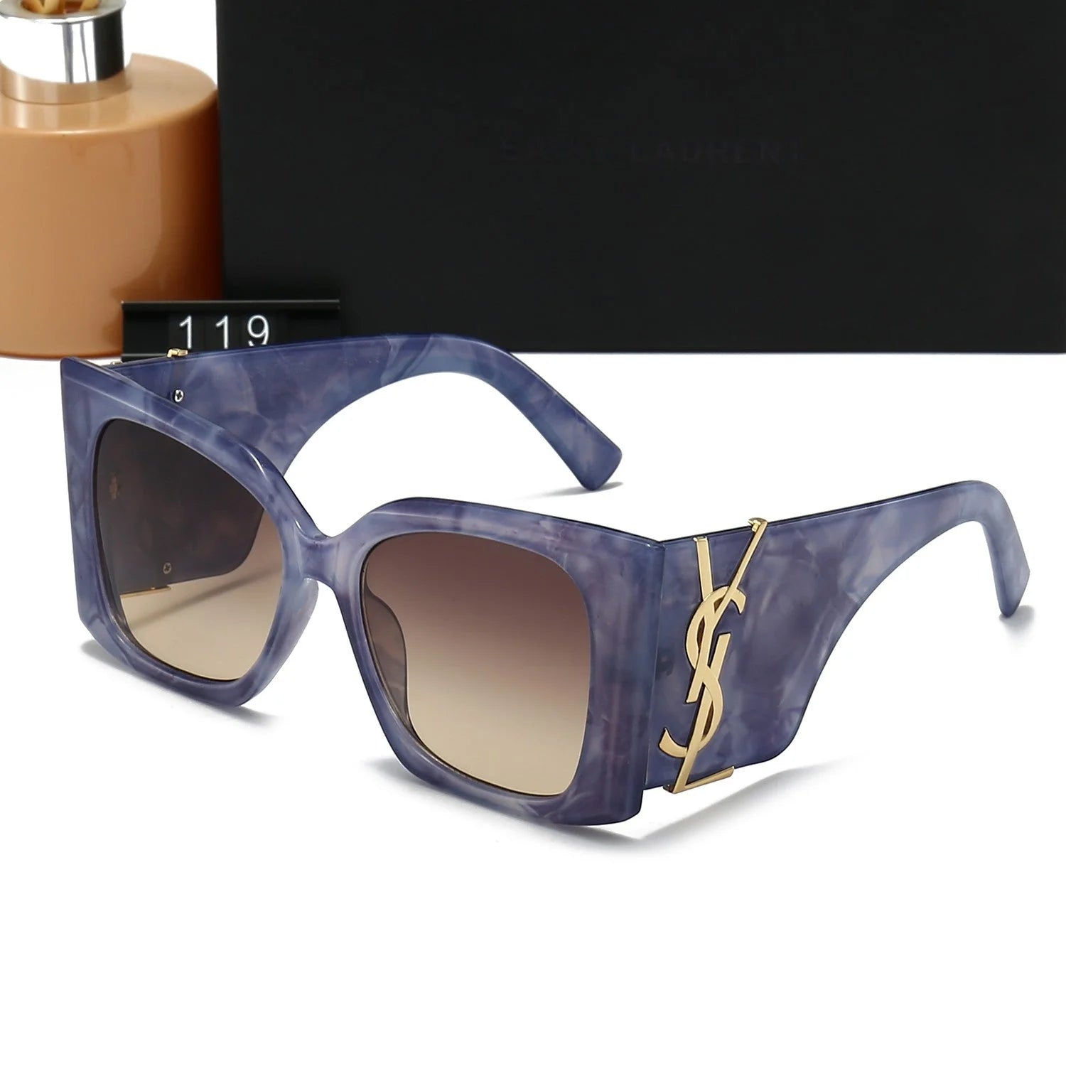 Lunettes de soleil à grande monture de luxe