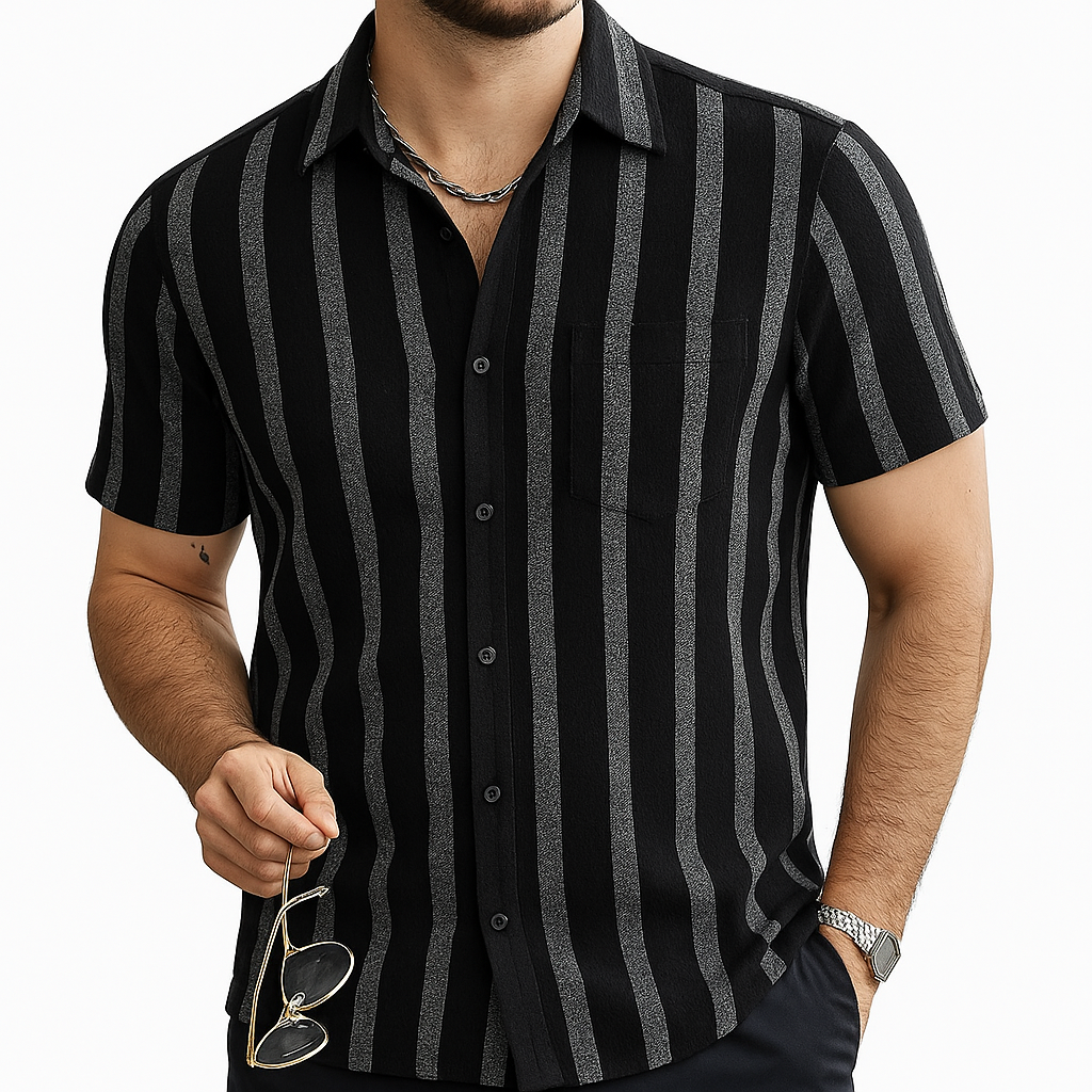 Chemise en lin rayée Castello