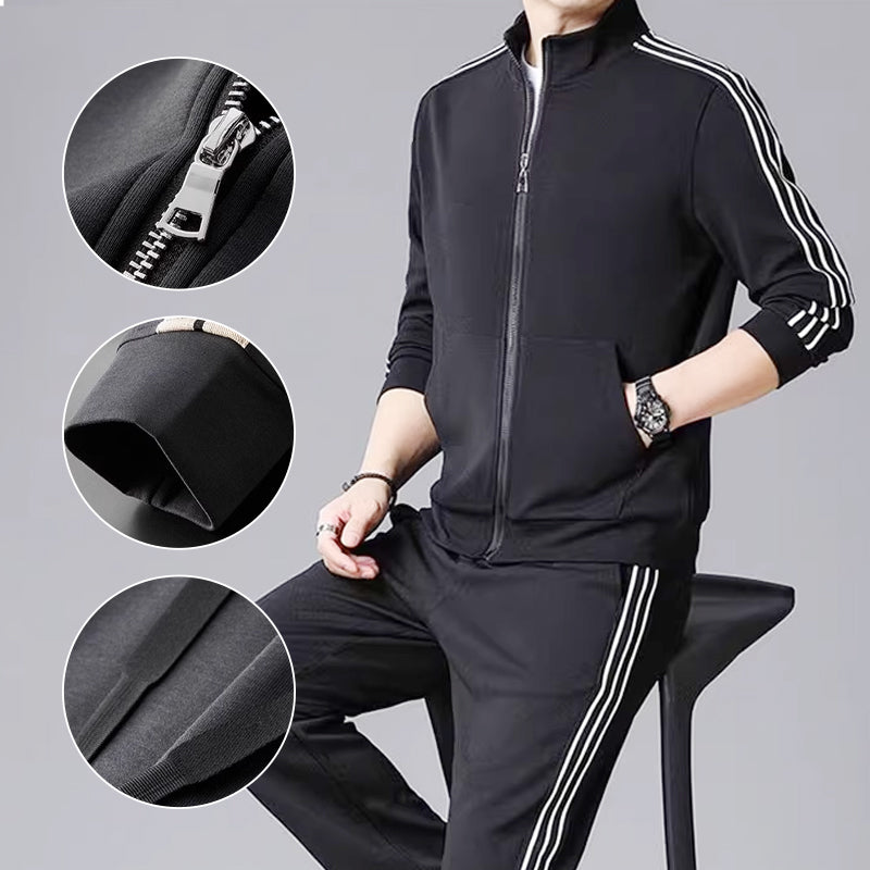Camisa de sudadera y pantalones con cremallera tendencia para hombres