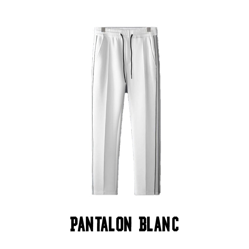 Camisa de sudadera y pantalones con cremallera tendencia para hombres