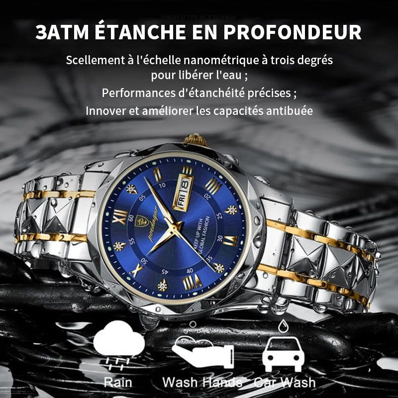 Montre lumineuse étanche de luxe pour hommes de grande marque