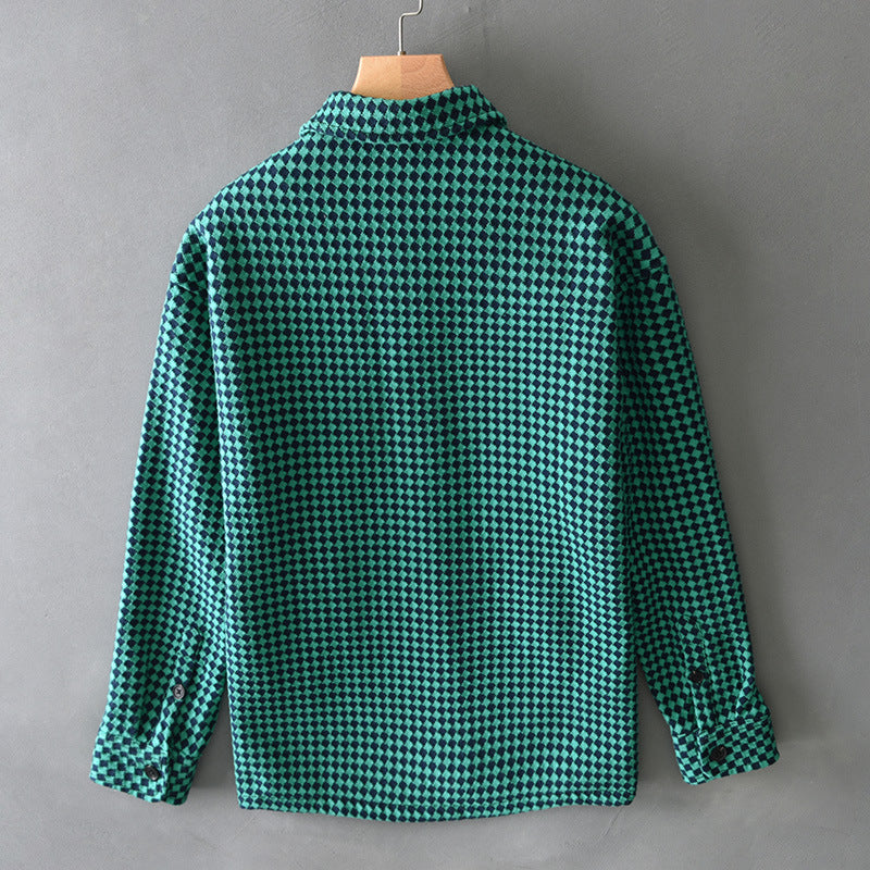 Veste Rustique à Motif Pied-de-Poule