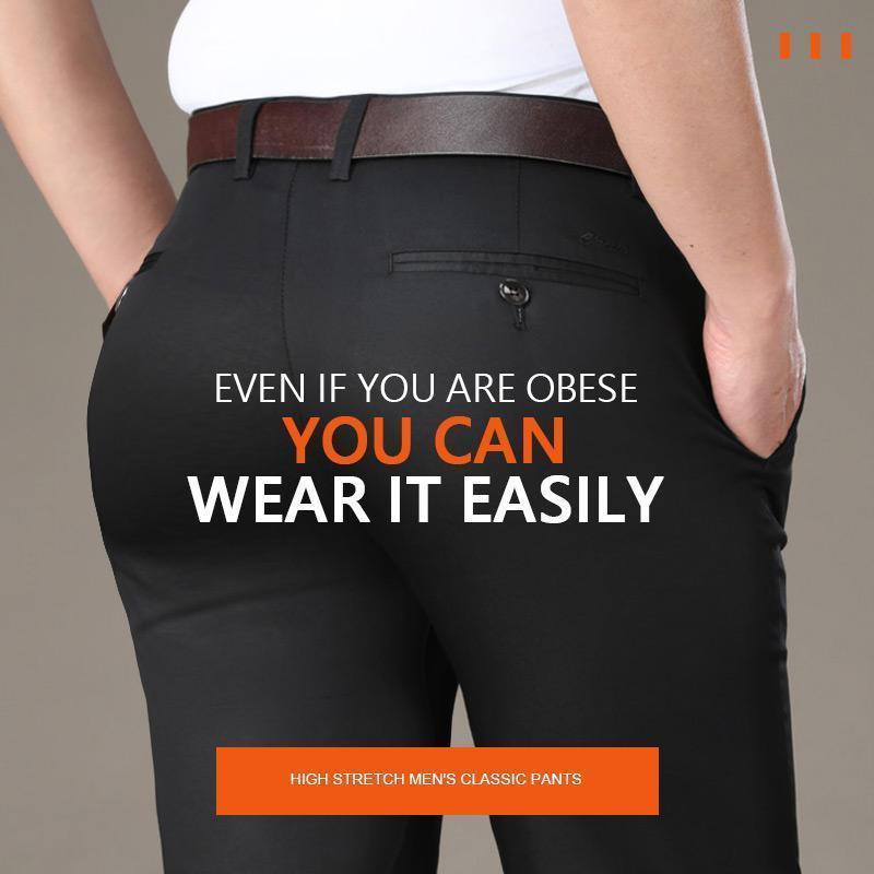 【🔥Precio más bajo de hoy】Pantalones clásicos de alta elasticidad para hombre 