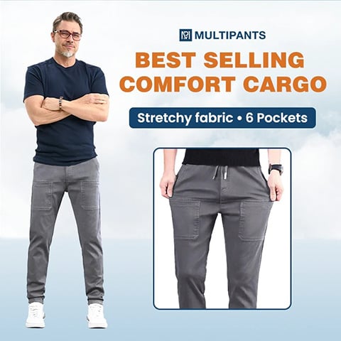 50% DE RÉDUCTION🥰 MultiPants - Pantalon cargo résistant avec une grande élasticité et plusieurs poches