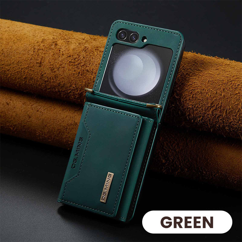 Caja de cartera plegable con hombro de hoja para teléfono